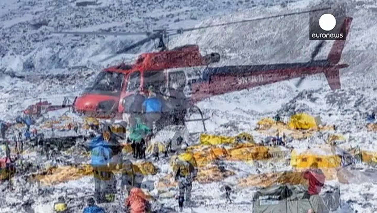 Base camp flattened after Everest avalanche