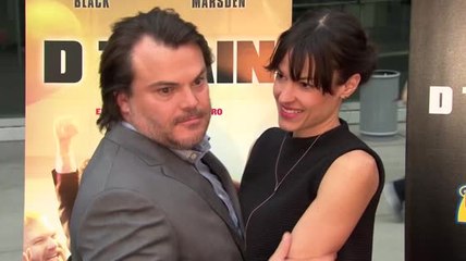 Jack Black Plays Around At D Train Premiere