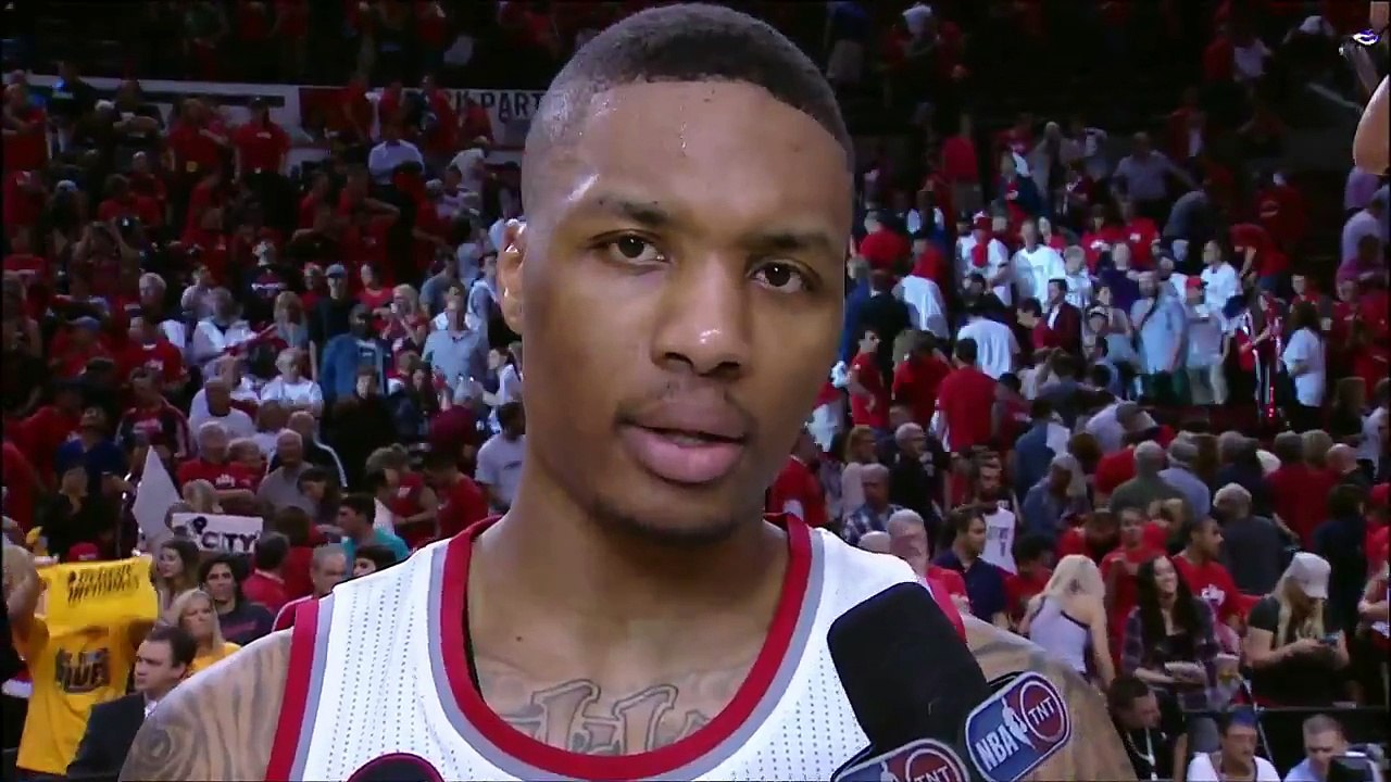 Postgame_ Damian Lillard _ Grizzlies vs Blazers _ Game 4 _ April 27, 2015 _ NBA Playoffs