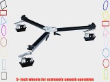 Manfrotto 114MV Cine Video Dolly for Tripods with Twin Spiked Feet - Replaces 3198
