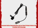 Polaroid Omni-Directional Condenser Lavalier Microphone For SLR Cameras GoPro Action Cameras