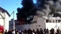 فيديو أثناء إندلاع الحريق بسوق المنصف باى الذي جد صباح اليوم الثلاثاء