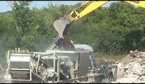 Lippmann 4800CC Impactor Plant crushing Recycled Concrete