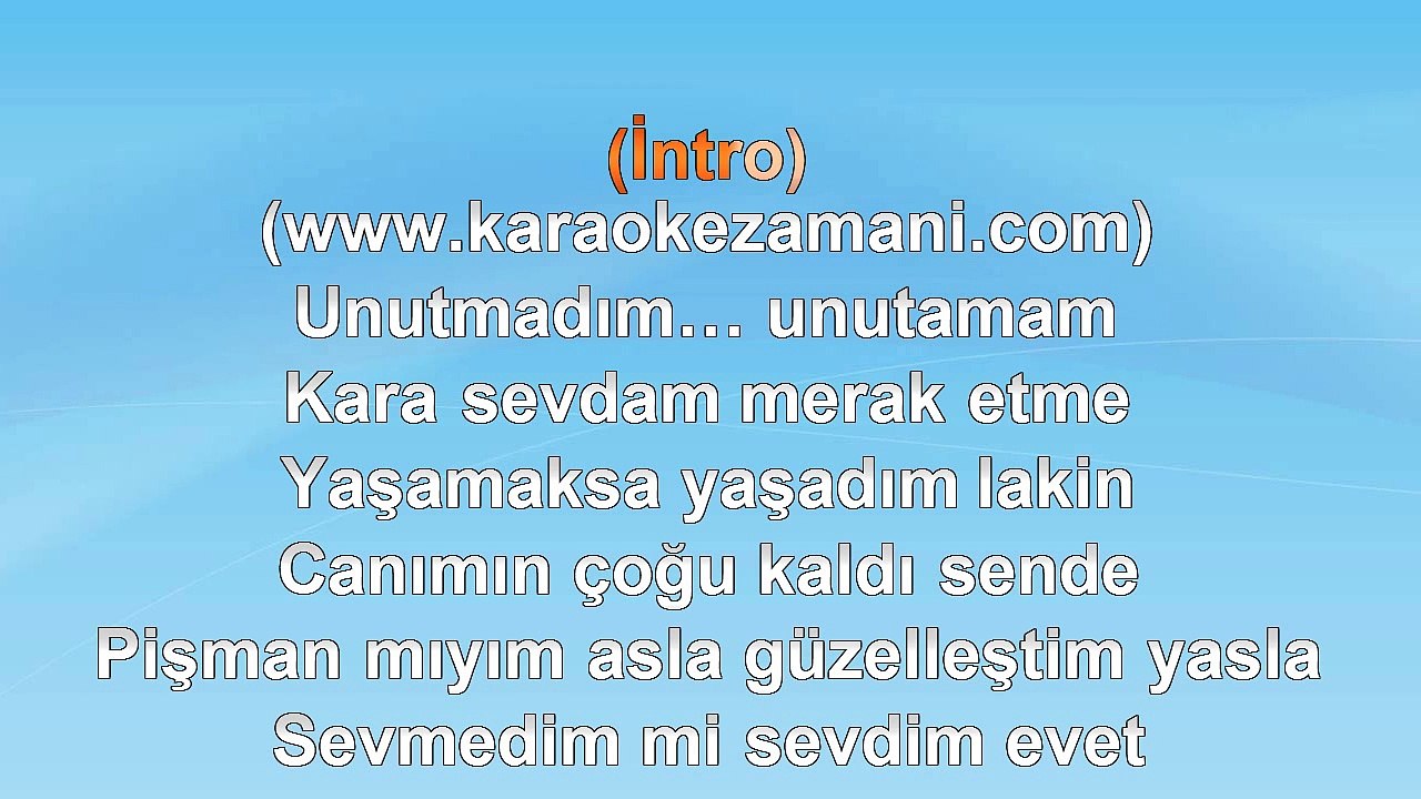 Ebru Gündeş - Unutamam - 2012 TÜRKÇE KARAOKE