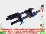 Neewer Aluminum Alloy DSLR Rail 15mm Rod Support Baseplate with 1/4 Screw Quick Release Plate