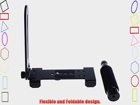 Neewer Aluminum Foldable Video Action Stabilizing Handle Grip Bracket with Cold Shoe and 1/4