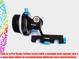 Fotasy FF2B Pro Grade 15mm Rod Rig Follow Focus for HDSLRs and Camcorders Quick Release A/B