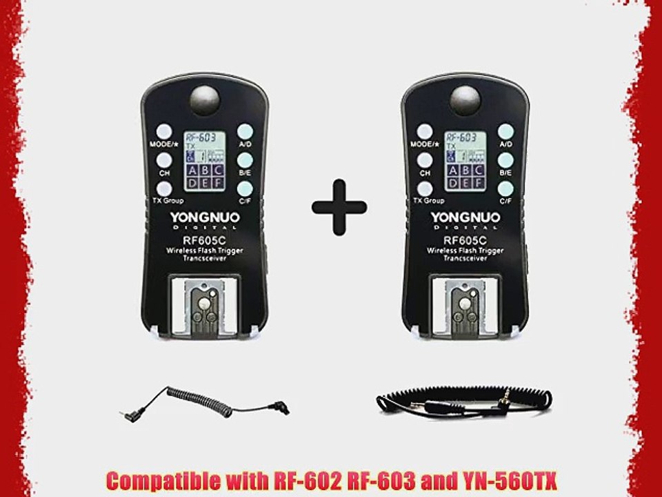 YONGNUO RF605C RF 605C RF605 C Wireless Flash Trigger for Canon upgrade version of RF-603II