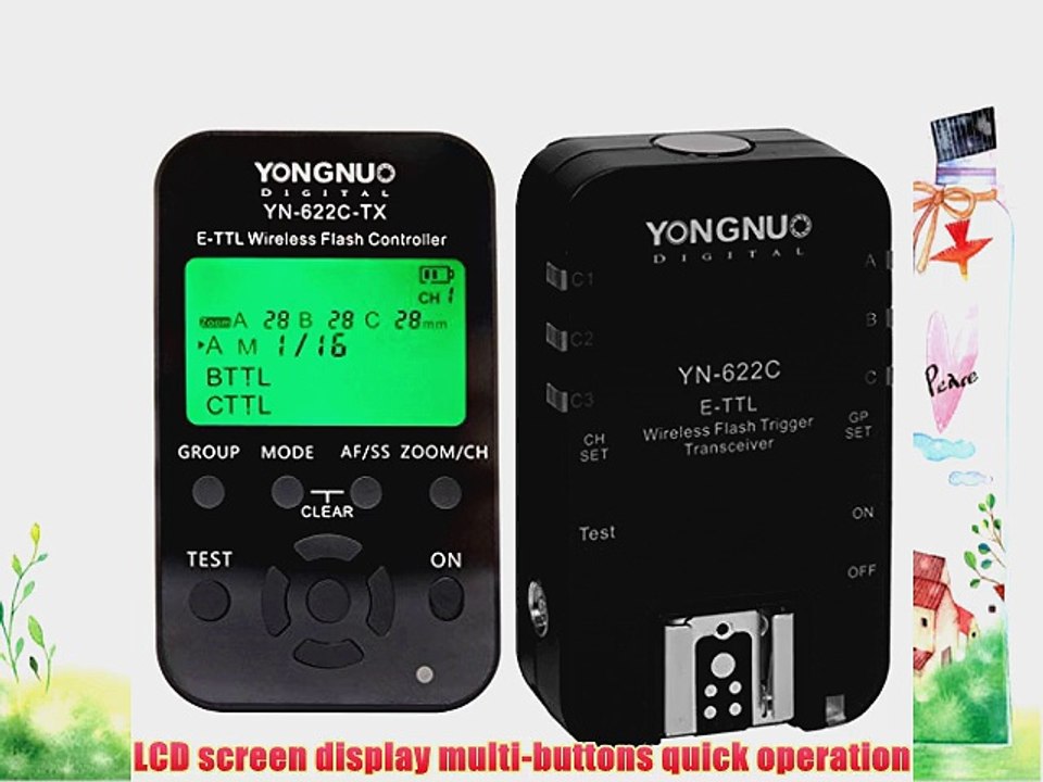 Eboxdeal Yongnuo 1pc YN-622C-TX   1pc YN-622C E-TTL Wireless Flash Controller Flash Trigger