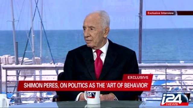 Exclusive television interview with Israeli President Shimon Peres on i24news