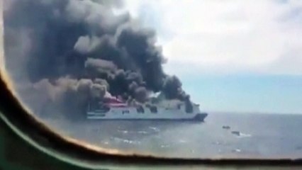 Ferry on fire in Mediterranean has 156 passengers rescued