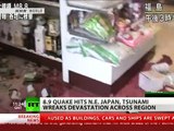 Moment of Japan earthquake caught on cameras triggering 10m tsunami