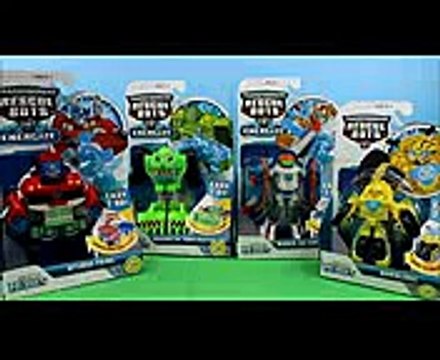 Transformers Rescue Bots Playskool Heroes Optimus Prime, Boulder construction bot, bumblebee