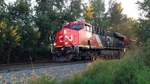 CN 2826 Stops With Coal Train at Cloverdale, BC - 8/21/13