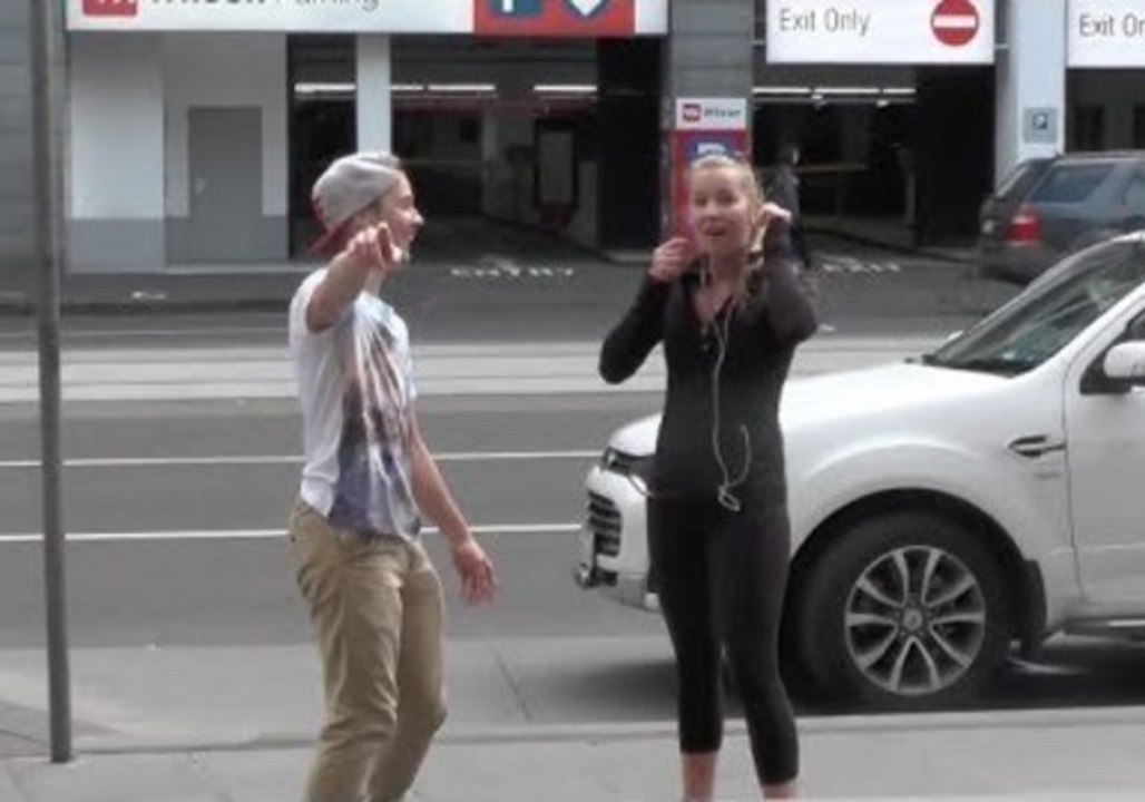 Prankster Throws Bricks at People