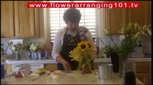 http://flowerarranging101.tv - Flower Arranging Class-Sun Flower Garden Gift