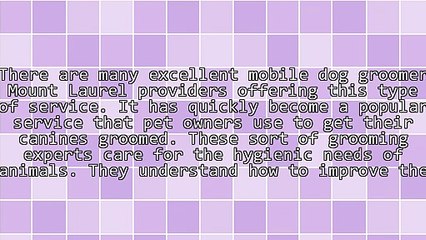 Finding A Mobile Dog Groomer Mount Laurel Service