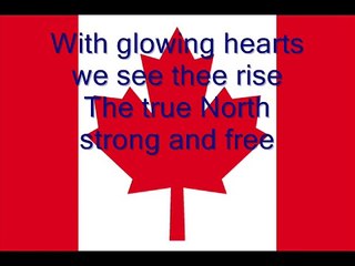 Hymne national du Canada en Anglais