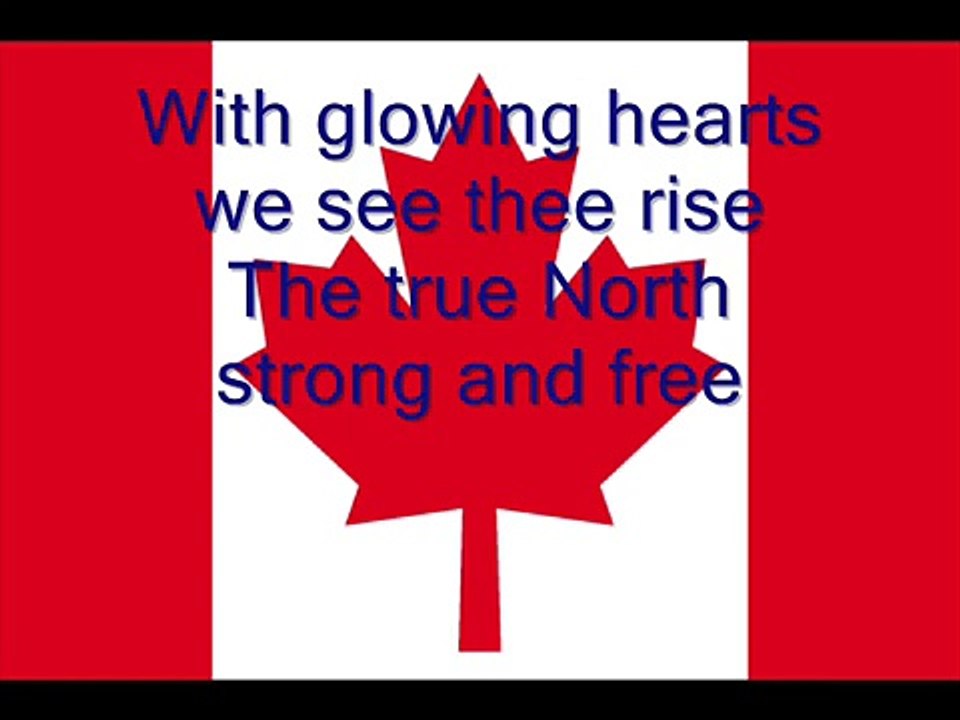 Hymne national du Canada en Anglais