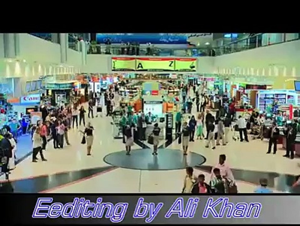 Air hostess dance at Dubai airport at pushto music