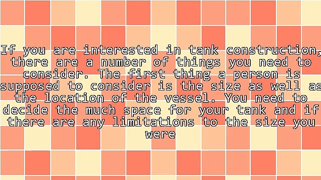 Factors To Determine For Tank Construction