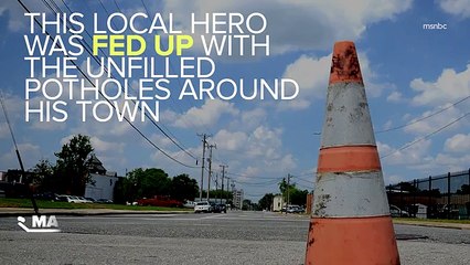 Local Hero Draws Dicks Around Potholes To Get Them Fixed