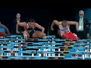 Slow Mo 110m Hurdles race