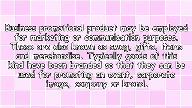 General Details Of Business Promotional Product