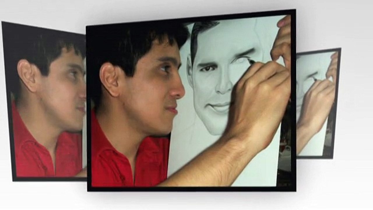 Ricky Martin - Dibujo a lapices 2H, HB, 6B Y 8B
