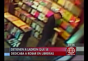 Miraflores: ladrón de libros está libre pese a grabaciones