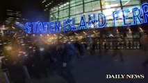 Eric Garner Protesters at Staten Island Ferry (Graphic Language)