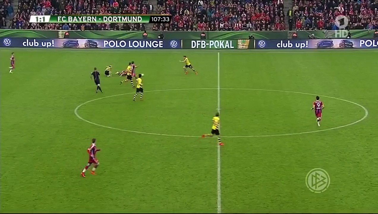 Bayern Munich vs Borussia Dortmund | Kevin Kampl red card 28.04.2015