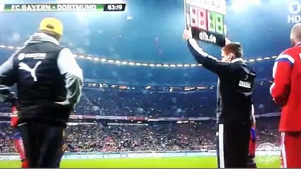 Bayern vs Dortmund Robben injury 28.04.2015