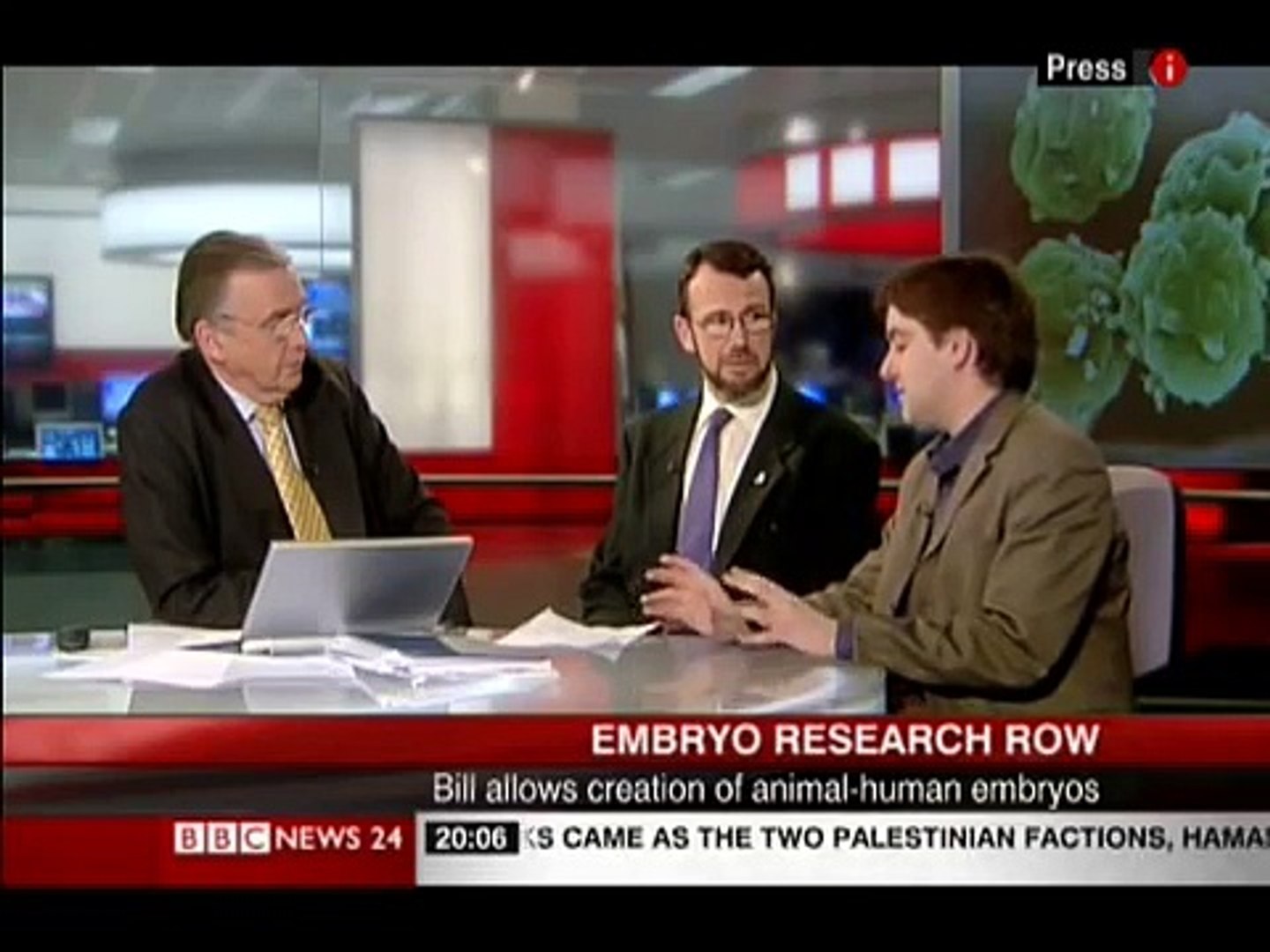 BBC News 24 - Hybrid embryo debate