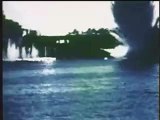 Japanese Kamikaze attack on 2 US carriers off Iwo Jima