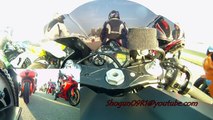 Yamaha R1 Track Day Motorcycle Crash With Slow Motion Replay