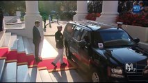 South Africa President Jacob Zuma and spouse Nompumelelo Ntuli  arrive at the White House Diner