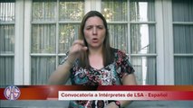 Convocatoria a Intérpretes de LSA - Español