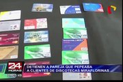 Miraflores: detienen a pareja que 'pepeaba' a clientes en discotecas