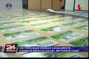 Metropolitano: 300 personas usaban ilegalmente las tarjetas preferenciales
