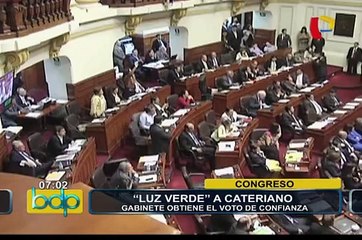 Gabinete Cateriano obtiene el voto de investidura del Congreso