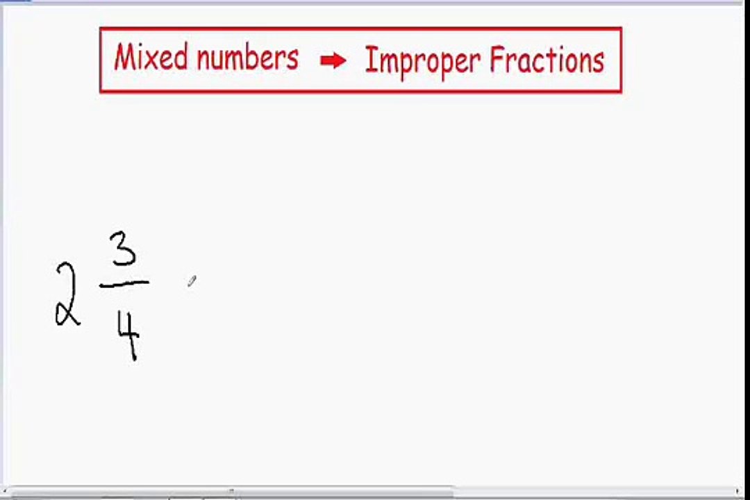 Mixed numbers to improper fractions