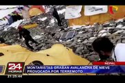 Nepal: montañistas graban avalancha de nieve provocada por terremoto