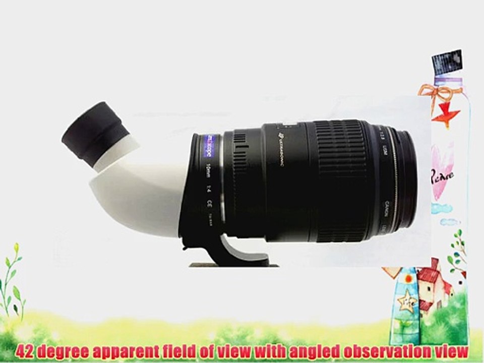 Lens2scope 10mm 1:4 Eyepiece for Canon EF/EF-S Lens Angle View White Color