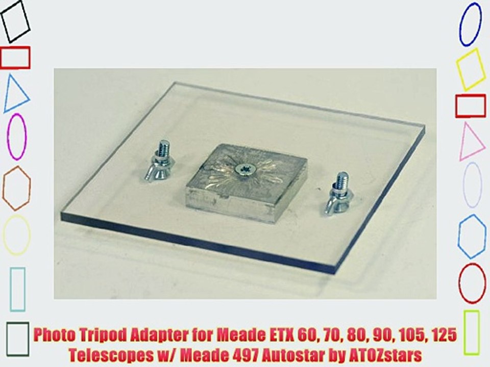 Photo Tripod Adapter for Meade ETX 60 70 80 90 105 125 Telescopes w/ Meade 497 Autostar by