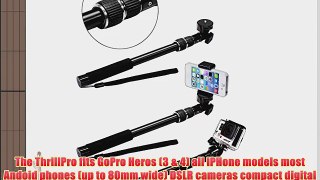 3-in-1 Selfie Stick and GoPro Pole fits iPhones Android Phones and Cameras! The VERSATILE and