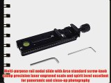 Neewer 140mm Professional Rail Nodal Slide Metal Quick Release Clamp for Camera with Arca Swiss