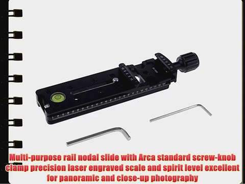 Neewer 140mm Professional Rail Nodal Slide Metal Quick Release Clamp for Camera with Arca Swiss