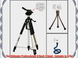 Solid Tripod Kit for Canon PowerShot S90 PowerShot S95 and PowerShot D10 with Flexible Monopod