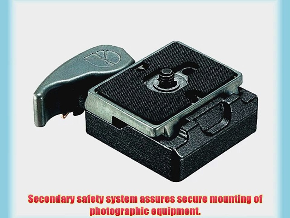 Manfrotto 323 RC2 Rapid Connect Adapter with 200PL-14 Quick Release Plate - Replaces 3299-Black